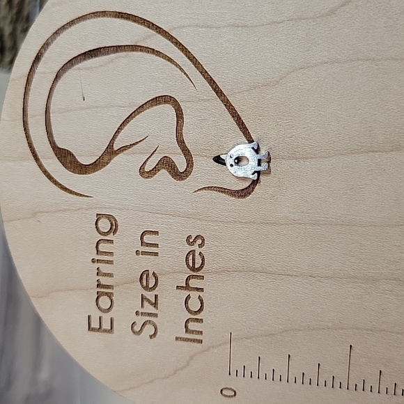 LITTLE MONSTER STERLING SILVER EARRINGS - Picture 2 of 6